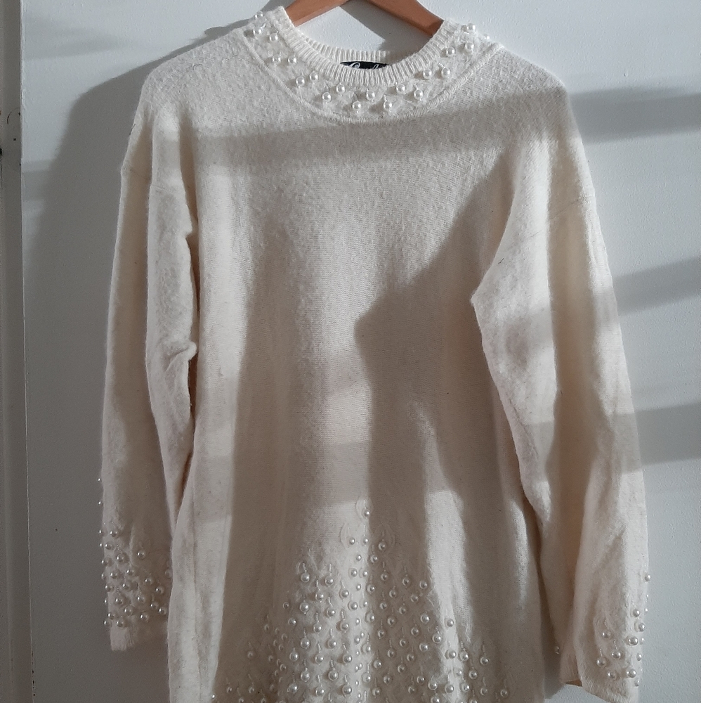Beaded sweater dress